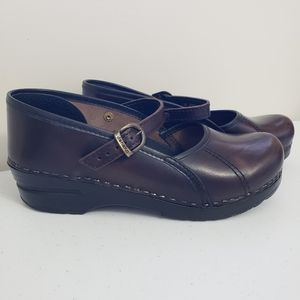Dansko Shoes Brown Leather Slip On Comfort Size 38